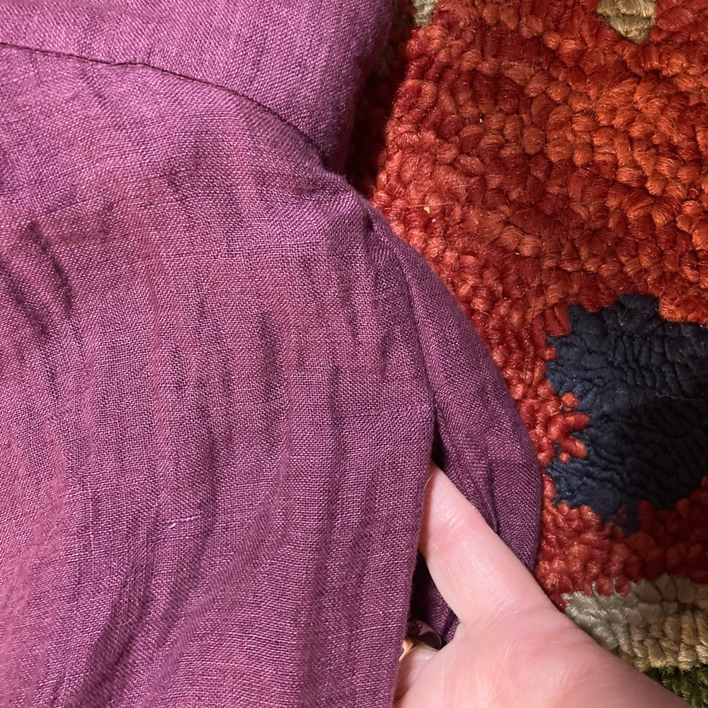 NEW XL Linnennaive Maxi Cherry 22 Skirt in Plum Purple. Linen. Lined. Pockets. - Picture 6 of 12